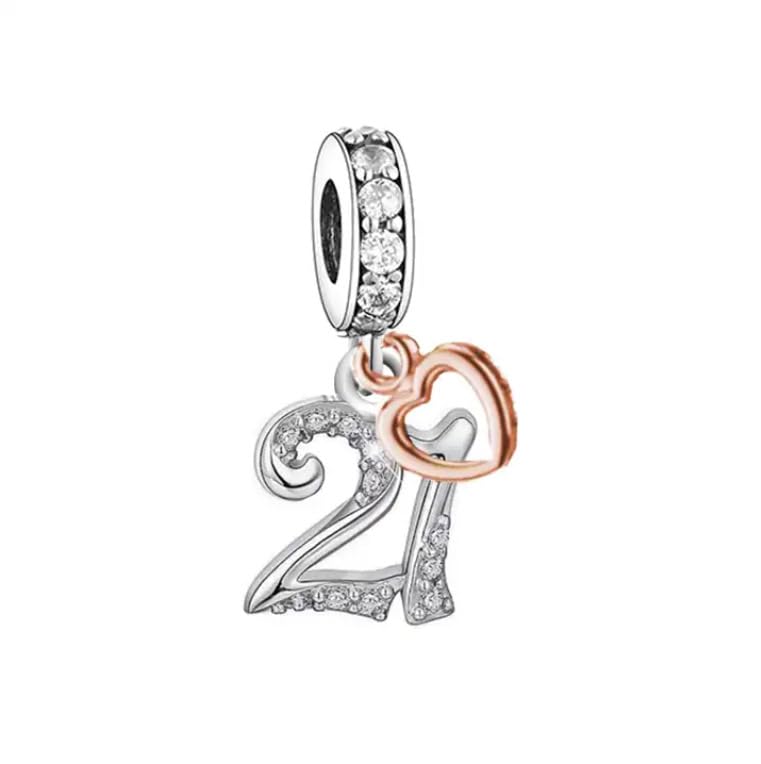 π Birthday Gift Charm 13th 16th 18th 21st 30th 925 Sterling Silver Anniversary
