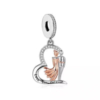 iLove Charms 925 Sterling Silver Charm Heart Love You Forever Bead for Wife & Husband Couple Spouse Partner Jewellery Love Gift