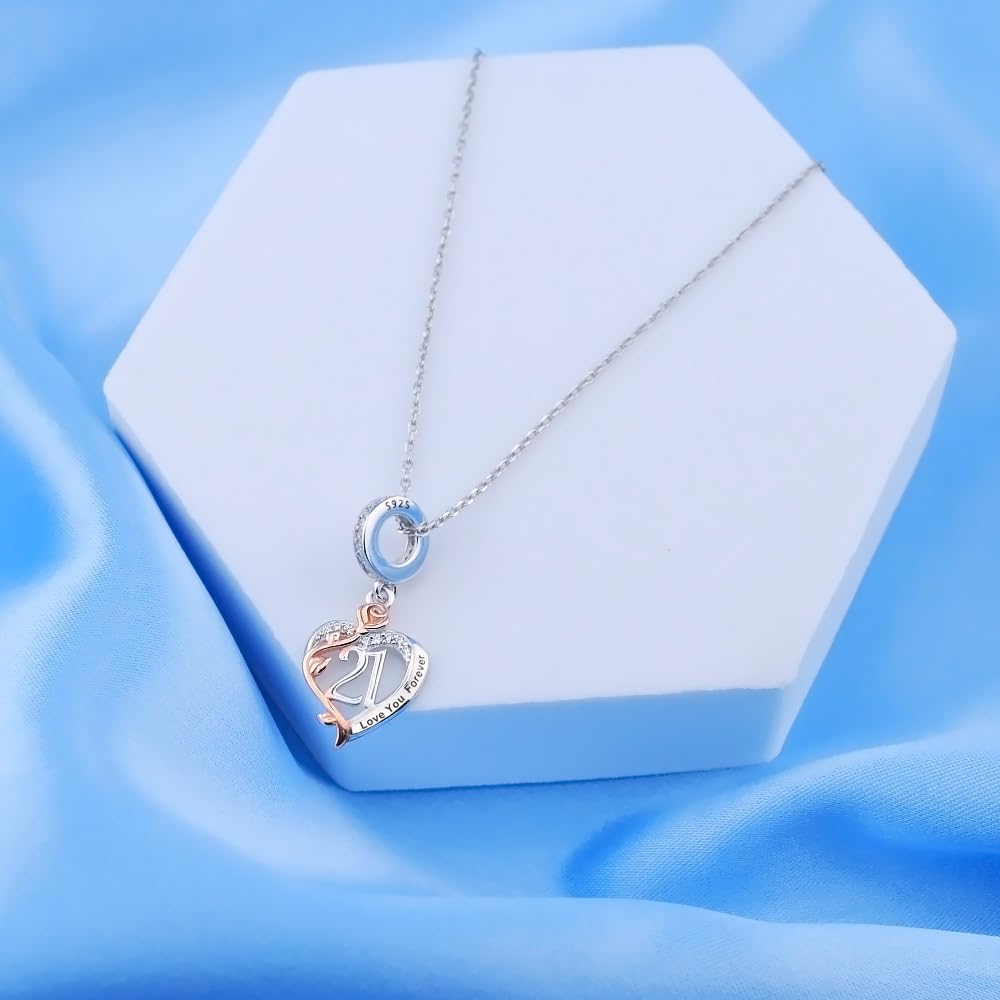 ilove Charms 925 Sterling Silver Birthday Charm 13 16 18 21 30 40 50 60 70 80 - 13th 16th 18th 21st 30th 40th 50th 60th 70th 80th