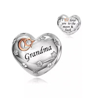 💝 Grandma Charm I Love You To The Moon And Back 925 Sterling Silver Gift Nan