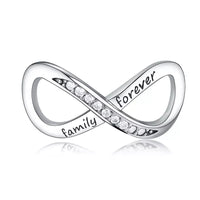💝 Family Forever Charm 925 Sterling Silver Infinity Symbol Bead Love Gift