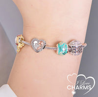 iLove Charms 925 Sterling Silver Mother Daughter Son Charm Heart Bead Jewellery Love Gift Mum