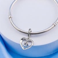 iLove Charms 925 Sterling Silver Charm Infant New Born Mommy of an Angel Bead for Mommy Mum Mother Heart Jewellery Love Gift