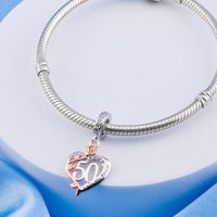 ilove Charms 925 Sterling Silver Birthday Charm 13 16 18 21 30 40 50 60 70 80 - 13th 16th 18th 21st 30th 40th 50th 60th 70th 80th