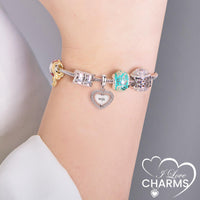iLove Charms 925 Sterling Silver Charm Heart Wife Always & Forever Bead Jewellery Love Gift
