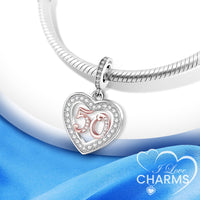 925 Sterling Silver 13 16 18 21 30 40 50 60 70 -13th 16th 18th 21st 30th 40th 50th 60th 70th Birthday Charm Heart Bead Jewellery Love Gift