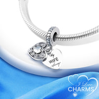 iLove Charms 925 Sterling Silver Charm My Heart Bead Jewellery Love Gift