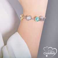 iLove Charms 925 Sterling Silver Charm for Nanny Nan Grandma Son Wife Dad Niece Mum Daughter I Love You To The Moon And Back Heart