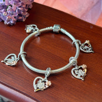 ilove Charms 925 Sterling Silver Birthday Charm 16th 18th 21st 30th 40th 50th 60th 70th 80th - 16 18 21 30 40 50 60 70 80 Heart with Rose
