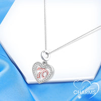 925 Sterling Silver 13 16 18 21 30 40 50 60 70 -13th 16th 18th 21st 30th 40th 50th 60th 70th Birthday Charm Heart Bead Jewellery Love Gift