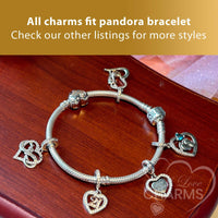 ilove Charms 925 Sterling Silver Birthday Charm 16th 18th 21st 30th 40th 50th 60th 70th 80th - 16 18 21 30 40 50 60 70 80 Heart with Rose