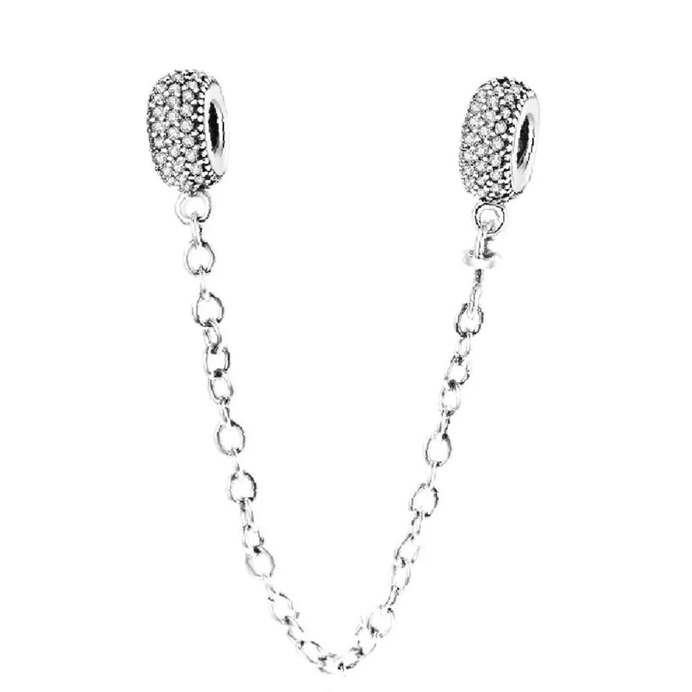 💝 Safety Chain Charm 925 Sterling Silver Gift Bracelet Wife Birthday Girlfriend