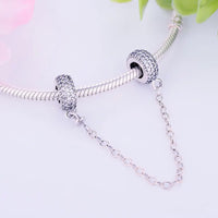 💝 Safety Chain Charm 925 Sterling Silver Gift Bracelet Wife Birthday Girlfriend