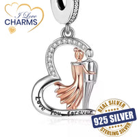 💝 Love You Forever Charm 925 Sterling Silver Love Gift Wife Husband Anniversary