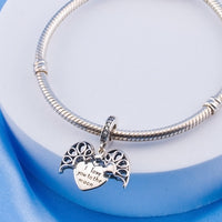 💝 Charm I Love you To The Moon and Back 925 Sterling Silver Love Gift Heart