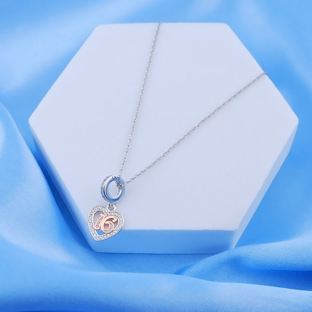 💝 16th Birthday Charm 925 Sterling Silver Number 16 Heart Love Anniversary Gift