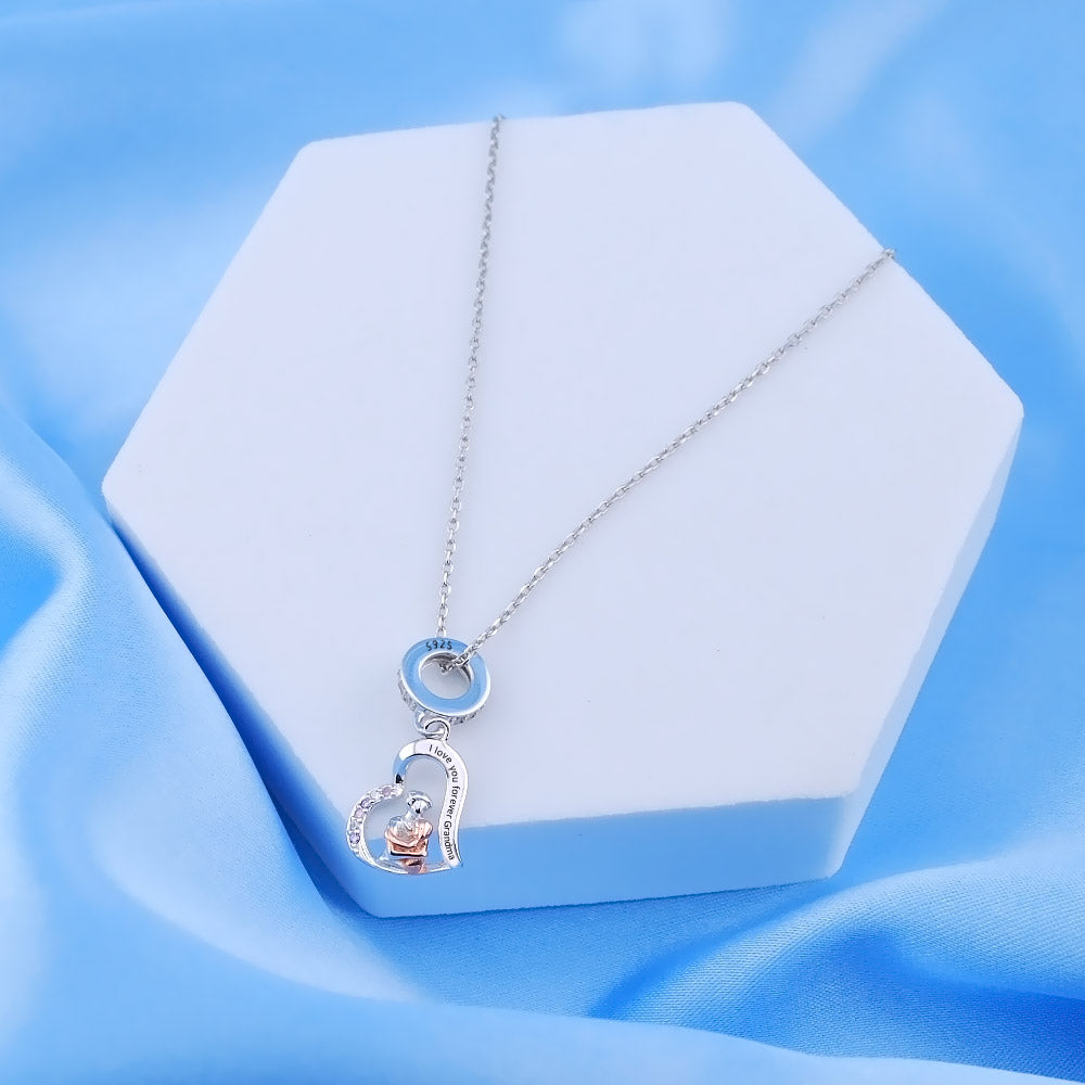 💝 I Love You Forever Grandma 925 Sterling Silver Charm Heart Love Gift for Nana